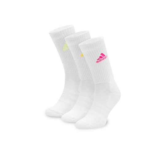 Zestaw 3 par wysokich skarpet unisex adidas IP2635 3-PACK Biały 40_42 eobuwie.pl