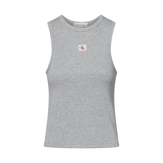 Calvin Klein Jeans Top damski Kobiety Bawełna jasny szary marmurkowy ze sklepu vangraaf w kategorii Bluzki damskie - zdjęcie 183845423