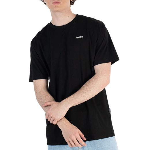 Koszulka męska Prosto Base KL251MTEE1043 - czarna ze sklepu streetstyle24.pl w kategorii T-shirty męskie - zdjęcie 183847900