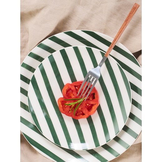 Sinsay - Talerz w paski - zielony Sinsay One Size Sinsay