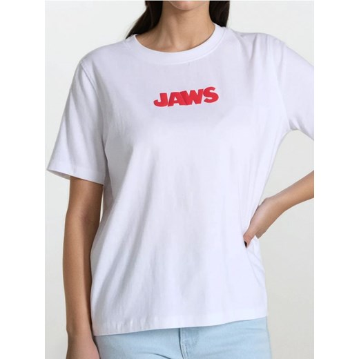 Sinsay - Koszulka JAWS - biały ze sklepu Sinsay w kategorii Bluzki damskie - zdjęcie 183848571