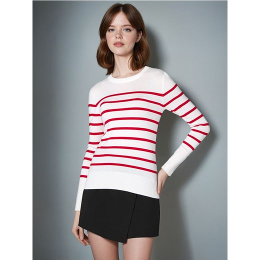 Sinsay - Sweter w paski - czerwony ze sklepu Sinsay w kategorii Swetry damskie - zdjęcie 183848574