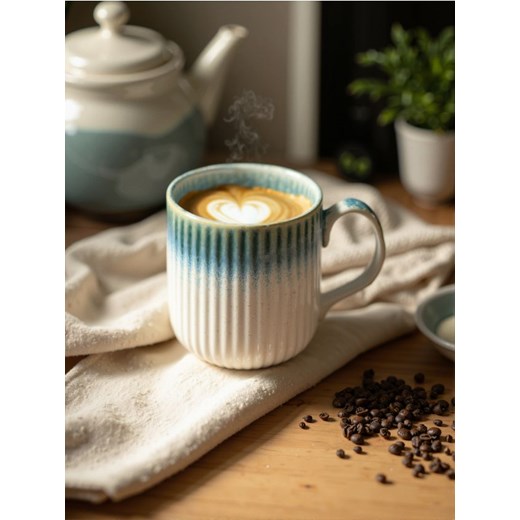 Sinsay - Ceramiczny kubek z uchem - niebieski ze sklepu Sinsay w kategorii Kubki - zdjęcie 183848633