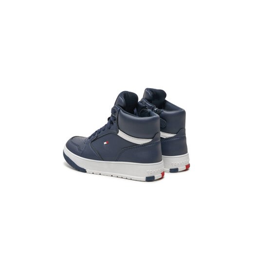 Sneakersy Tommy Hilfiger Mid Cutlace-Up Sneaker T3X9-33641-1351 M Granatowy Tommy Hilfiger 32 eobuwie.pl