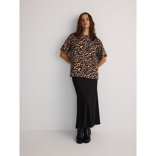 Reserved - Bawełniany t-shirt oversize - wielobarwny ze sklepu Reserved w kategorii Bluzki damskie - zdjęcie 183849214