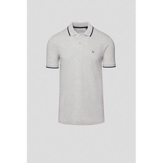 Koszulka Polo Bawełniana Szara Borin ze sklepu Lancerto S.A. w kategorii T-shirty męskie - zdjęcie 183849370