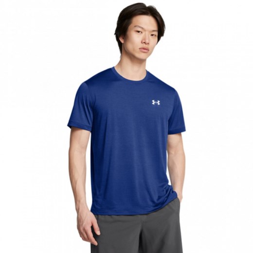 Męska koszulka do biegania Under Armour UA Launch Shortsleeve - niebieska ze sklepu Sportstylestory.com w kategorii T-shirty męskie - zdjęcie 183849552