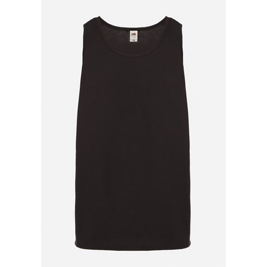 Czarna Bawełniana Koszulka Typu Tank Top Zianessa ze sklepu born2be.pl w kategorii Podkoszulki męskie - zdjęcie 183849680