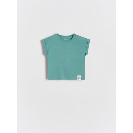Reserved - T-shirt oversize - morski ze sklepu Reserved w kategorii Koszulki niemowlęce - zdjęcie 183850343