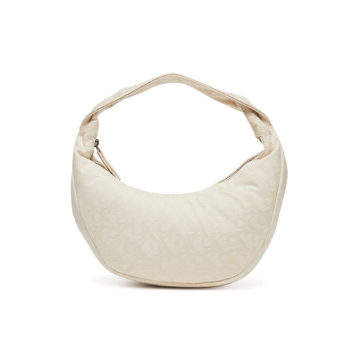 Torebka Calvin Klein Ckj Monogram Pinched Medium Shou LV04F3206G Écru ze sklepu eobuwie.pl w kategorii Torebki hobo - zdjęcie 183851443