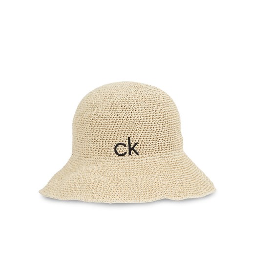 Kapelusz Calvin Klein Wide Brim Straw Bucket Hat K60K612914 Beżowy Calvin Klein 00 eobuwie.pl