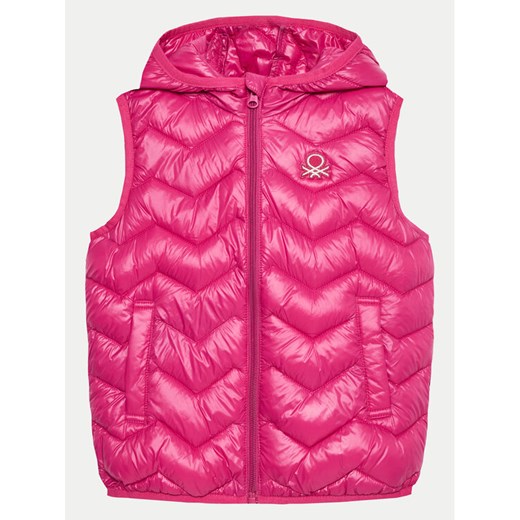 United Colors Of Benetton Kamizelka 21INGJ00H Różowy Regular Fit ze sklepu MODIVO w kategorii Kamizelki dziewczęce - zdjęcie 183851650