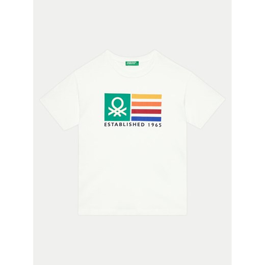 United Colors Of Benetton T-Shirt 3I1XC10JL Biały Regular Fit ze sklepu MODIVO w kategorii T-shirty chłopięce - zdjęcie 183851664