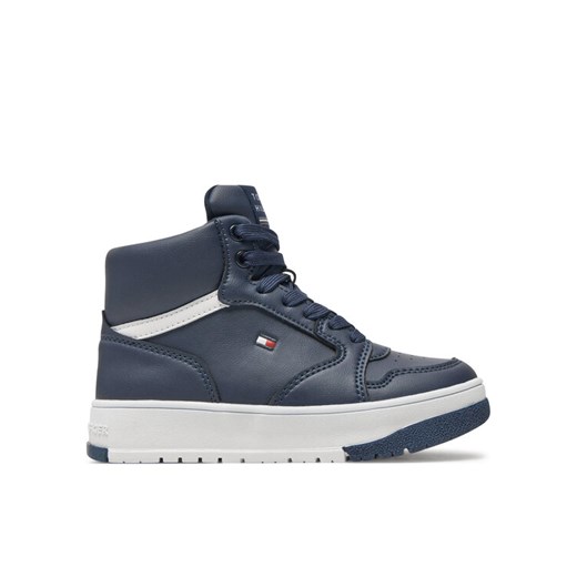 Tommy Hilfiger Sneakersy Mid Cutlace-Up Sneaker T3X9-33641-1351 M Granatowy Tommy Hilfiger 32 MODIVO