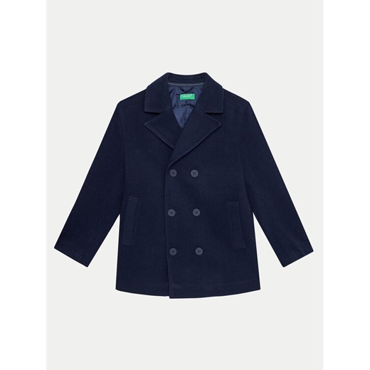 United Colors Of Benetton Płaszcz zimowy 20PYCN056 Granatowy Regular Fit ze sklepu MODIVO w kategorii Płaszcze dziewczęce - zdjęcie 183851881