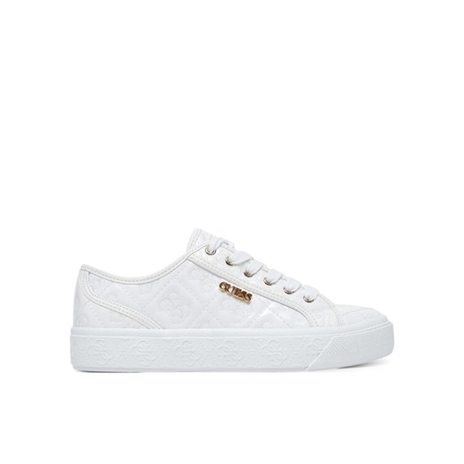 Guess Sneakersy FLTJLV FAL12 Biały ze sklepu MODIVO w kategorii Buty sportowe damskie - zdjęcie 183851894