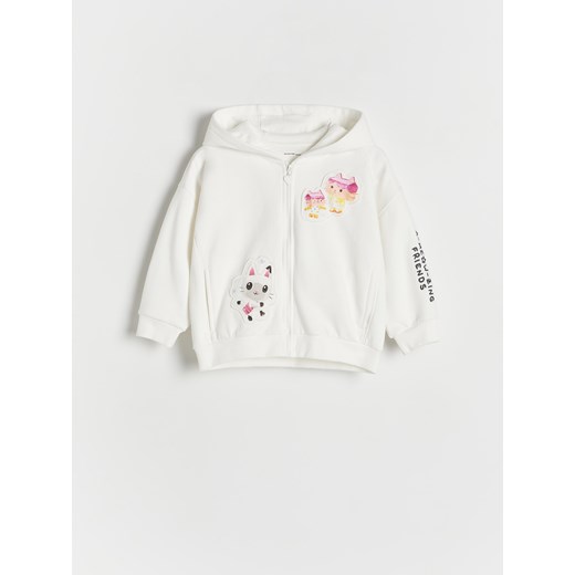 Reserved - Bluza z kapturem Koci Domek Gabi - złamana biel ze sklepu Reserved w kategorii Bluzy dziewczęce - zdjęcie 183853161