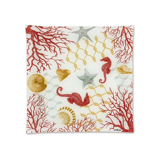 Trendy Kitchen by EXCÉLSA Półmisek &quot;Coral&quot; ze wzorem - 30 x 30 cm ze sklepu Limango Polska w kategorii Misy i tace dekoracyjne - zdjęcie 183856632