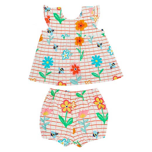 Frugi 2-częściowy zestaw &quot;Lani&quot; w kolorze czerwono-kremowo-różowym ze sklepu Limango Polska w kategorii Odzież dla niemowląt - zdjęcie 183856820