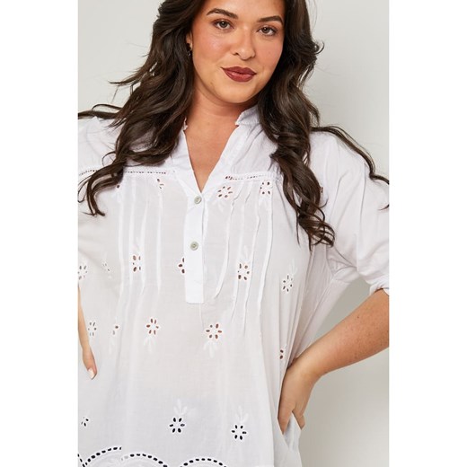 Curvy Lady Tunika w kolorze białym Curvy Lady 48/50 wyprzedaż Limango Polska