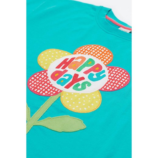 Frugi Koszulka &quot;Mabe Relaxed&quot; w kolorze turkusowo-żółto-czerwonym Frugi 128/134 okazja Limango Polska