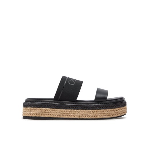 Klapki Calvin Klein Wedge Slide He HW0HW01966 Czarny Calvin Klein 37 eobuwie.pl