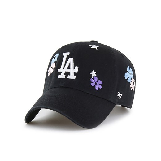 Czapka z daszkiem 47 Brand MLB Los Angeles Dodgers B-FLRAC12GWS Czarny ze sklepu eobuwie.pl w kategorii Czapki z daszkiem damskie - zdjęcie 183857664