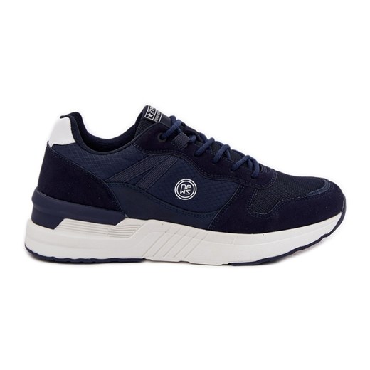 EVento Buty Sportowe Sneakersy Męskie Na Platformie Granatowe niebieskie ze sklepu ButyModne.pl w kategorii Buty sportowe męskie - zdjęcie 183860803