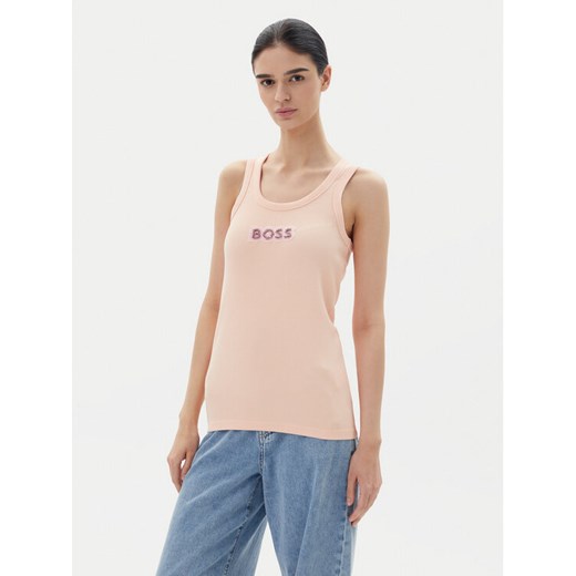 BOSS Top C-Ematite 50536985 Pomarańczowy Slim Fit ze sklepu MODIVO w kategorii Bluzki damskie - zdjęcie 183862581