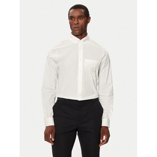 Armani Exchange Koszula 6DZC21 ZN2VZ 1116 Écru Slim Fit ze sklepu MODIVO w kategorii Koszule męskie - zdjęcie 183862590