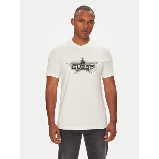 Guess T-Shirt Z5YI02 I3Z14 Biały Regular Fit ze sklepu MODIVO w kategorii T-shirty męskie - zdjęcie 183862620