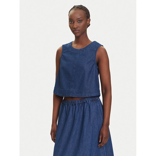 Pieces Top Tenim 17157936 Granatowy Regular Fit ze sklepu MODIVO w kategorii Bluzki damskie - zdjęcie 183862652