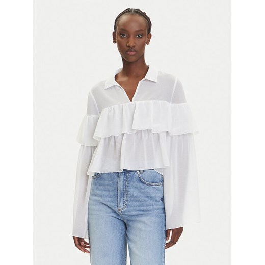 ONLY Bluzka Suzzi 15360661 Biały Regular Fit ze sklepu MODIVO w kategorii Bluzki damskie - zdjęcie 183862660