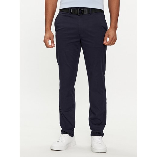 Calvin Klein Chinosy Modern K10K110979 Granatowy Slim Fit ze sklepu MODIVO w kategorii Spodnie męskie - zdjęcie 183862664