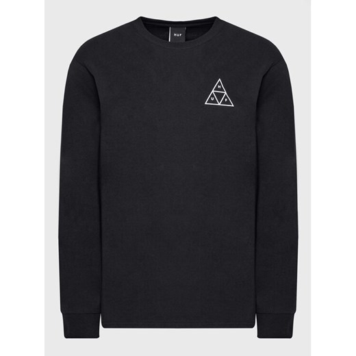 HUF Longsleeve Essentials TS01750 Czarny Regular Fit ze sklepu MODIVO w kategorii T-shirty męskie - zdjęcie 183862743