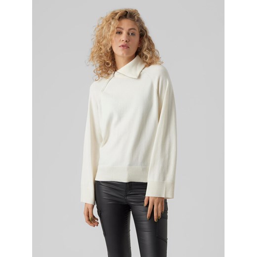 Vero Moda Golf Vivan 10271449 Écru Relaxed Fit ze sklepu MODIVO w kategorii Swetry damskie - zdjęcie 183862753