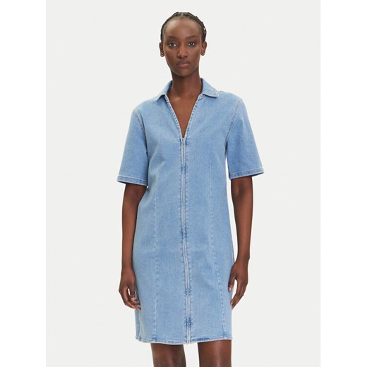ONLY Sukienka jeansowa Frida 15360436 Niebieski Regular Fit ze sklepu MODIVO w kategorii Sukienki - zdjęcie 183862834