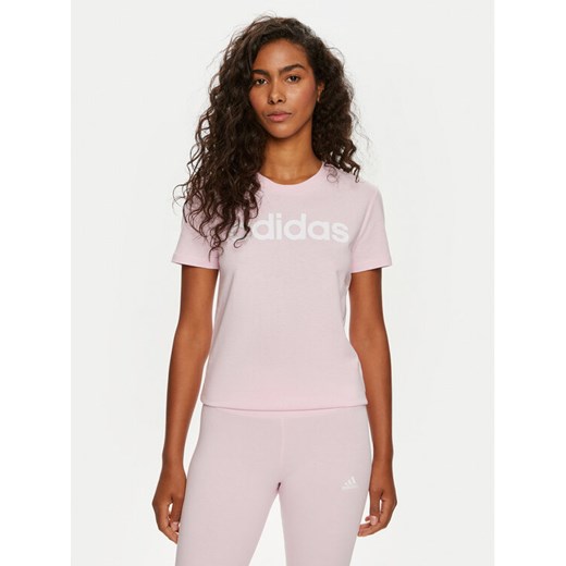 adidas T-Shirt Essentials Slim Logo T-Shirt GL0771 Różowy Slim Fit M MODIVO
