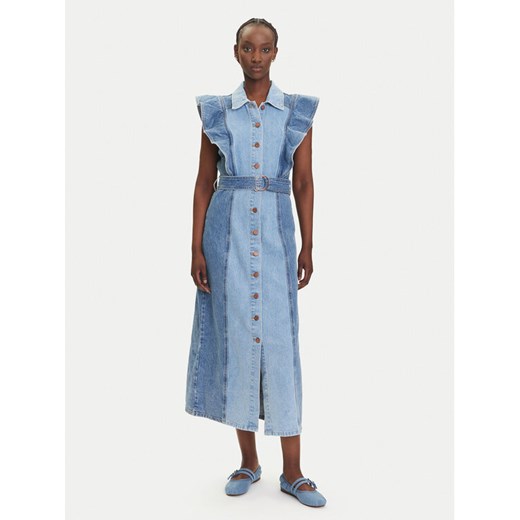 YAS Sukienka jeansowa Cawi 26037659 Niebieski Regular Fit ze sklepu MODIVO w kategorii Sukienki - zdjęcie 183862962