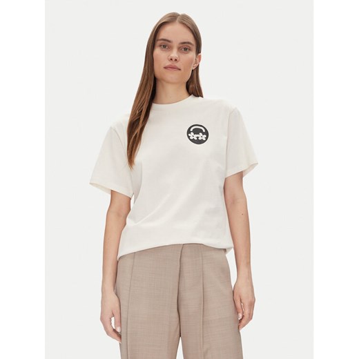 HUGO T-Shirt Vintage Tee_B_3 50533958 Biały Relaxed Fit ze sklepu MODIVO w kategorii Bluzki damskie - zdjęcie 183863013