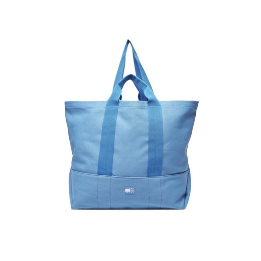 Torebka Tommy Jeans Tjw Tote Edition Canvas AW0AW17542 Niebieski ze sklepu eobuwie.pl w kategorii Torby Shopper bag - zdjęcie 183865692