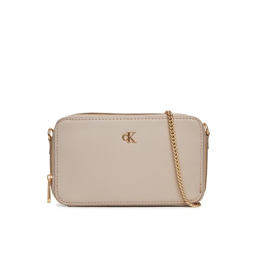 Torebka Calvin Klein Minimal Mono Camera Bag LV04K1086G Beżowy ze sklepu eobuwie.pl w kategorii Kopertówki - zdjęcie 183865723
