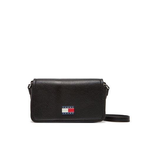 Torebka Tommy Jeans Tjw Must Flap Crossover AW0AW17553 Czarny ze sklepu eobuwie.pl w kategorii Listonoszki - zdjęcie 183865753