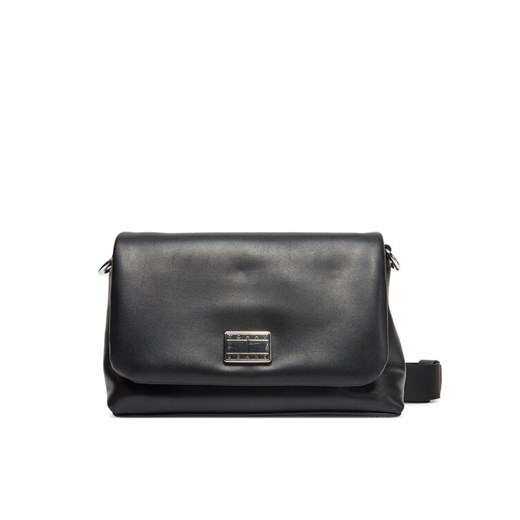 Torebka Tommy Jeans Tjw American Cool Flap Crossover AW0AW17550 Czarny ze sklepu eobuwie.pl w kategorii Listonoszki - zdjęcie 183865763