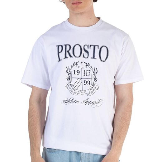 Koszulka męska Prosto Plurt KL251MTEE1271 - biała ze sklepu streetstyle24.pl w kategorii T-shirty męskie - zdjęcie 183866520
