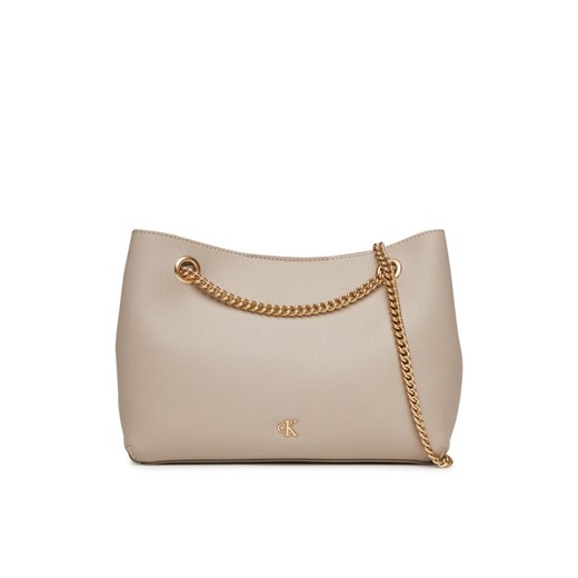 Calvin Klein Torebka Minimal Monogram Shoulde LV04F3205G Beżowy ze sklepu MODIVO w kategorii Kopertówki - zdjęcie 183867240