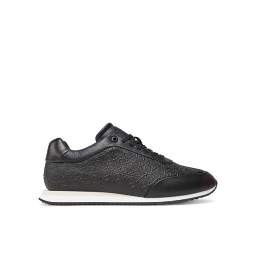 Calvin Klein Sneakersy Runner Lace Up Mono Pu HW0HW02574 Czarny ze sklepu MODIVO w kategorii Buty sportowe damskie - zdjęcie 183867312