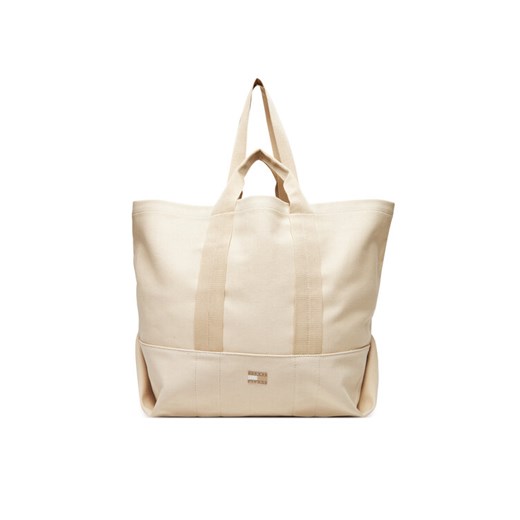 Tommy Jeans Torebka Tjw Tote Edition Canvas AW0AW17542 Beżowy ze sklepu MODIVO w kategorii Torby Shopper bag - zdjęcie 183867321