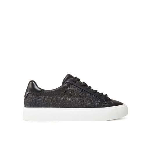Calvin Klein Sneakersy Vulc Lace Up Mono Pu HW0HW02573 Czarny ze sklepu MODIVO w kategorii Buty sportowe damskie - zdjęcie 183867370
