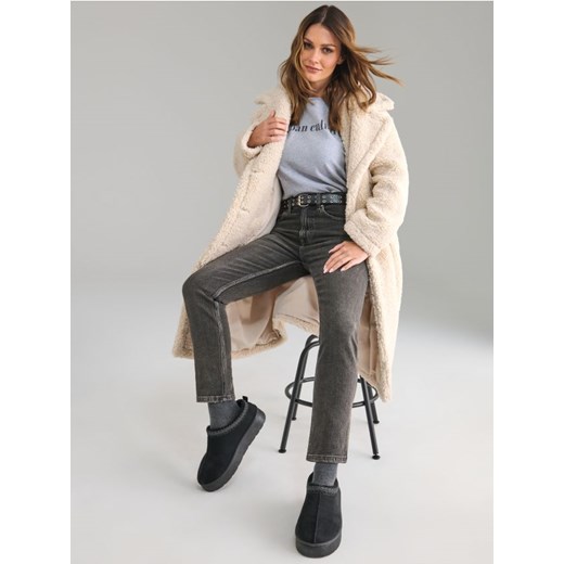 Sinsay - Jeansy slim mom fit - dark grey jeans ze sklepu Sinsay w kategorii Jeansy damskie - zdjęcie 183869552